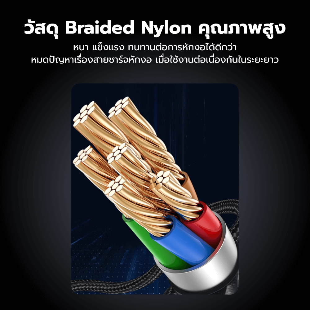 สายชาร์จเร็วแบบแม่เหล็ก ZTEC รุ่น ZC661 USB-C TO USB-C สีดำ THUNDER 5,USB 4 (รองรับการเชื่อมต่อภาพ 16K)